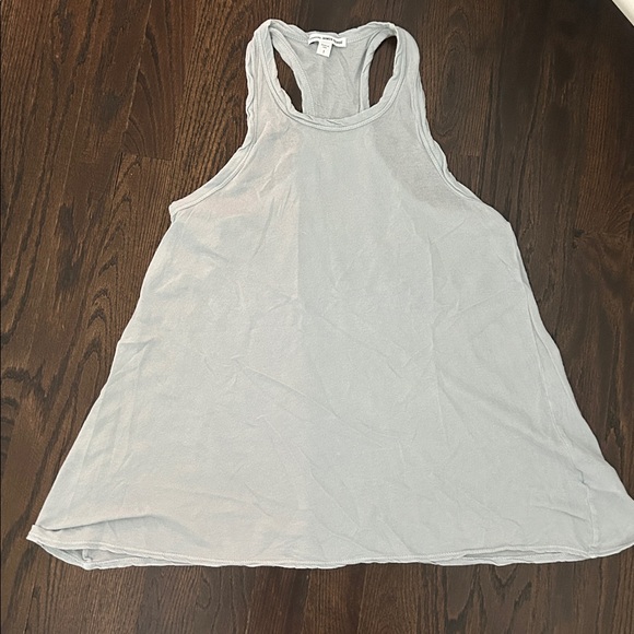 James Perse light gray blue Sleeveless racer back Tank Top - Size 1 - Picture 1 of 5